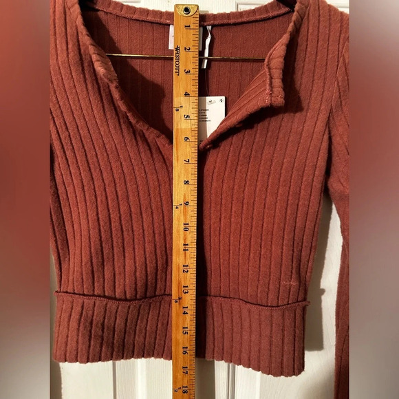 NWT URBAN OUTFITTERS Out From Under Bounce Plush Suki Ribbed Cardigan XS MAUVE - Picture 12 of 13